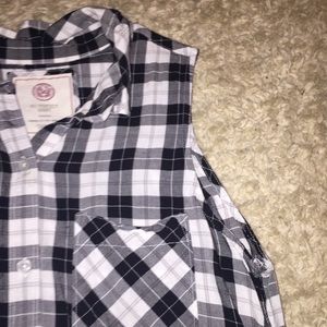 back and white blouse